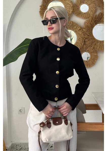 Siyah Kemerli ve Dokulu Kadın Ceket MG2209 modelleri