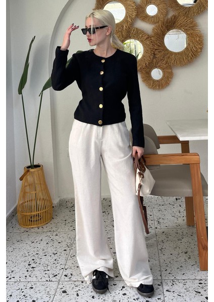 Siyah Kemerli ve Dokulu Kadın Ceket MG2209 fırsatları