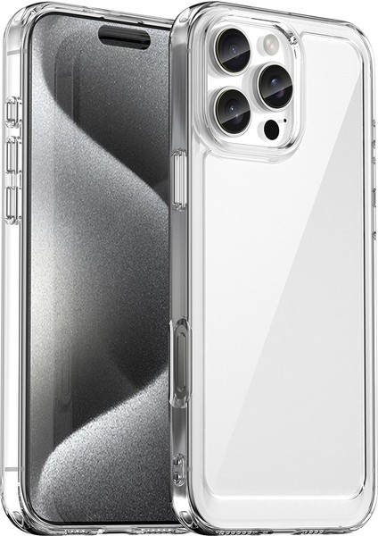 iPhone 16 Pro Max Için Şeffaf Pc Arka Tpu Tampon Telefon Kılıfı - Şeffaf (Yurt Dışından)