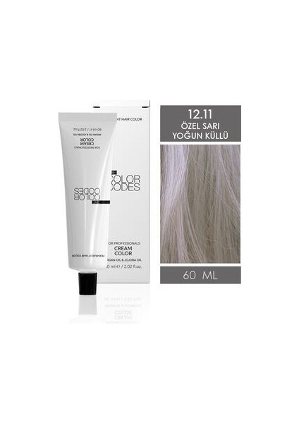 Cream Color Saç Boyası 12.11 Özel Sarı Yoğun Küllü 60ML
