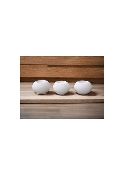 3 Lü Beton Tealight Mumluk