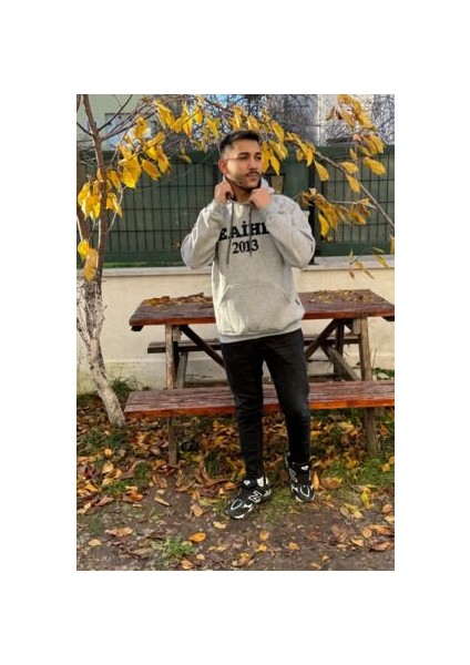 Unisex Eaihl Nakışlı Baskılı Içi Polarlı Oversize Kapüşonlu Kolej Hoodie Sweatshirt modelleri