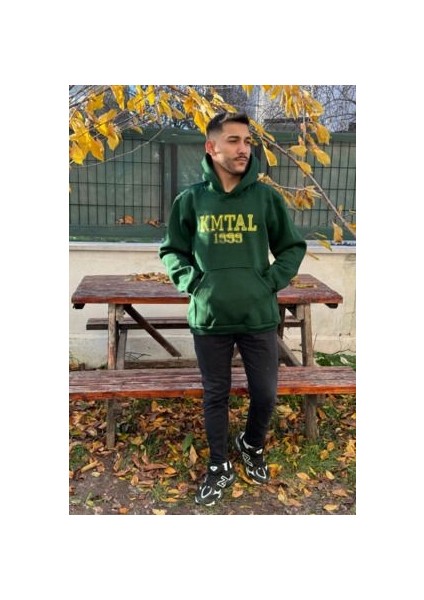 Unisex Kmtal Nakışlı Baskılı Içi Polarlı Oversize Kapüşonlu Kolej Hoodie Sweatshirt modelleri
