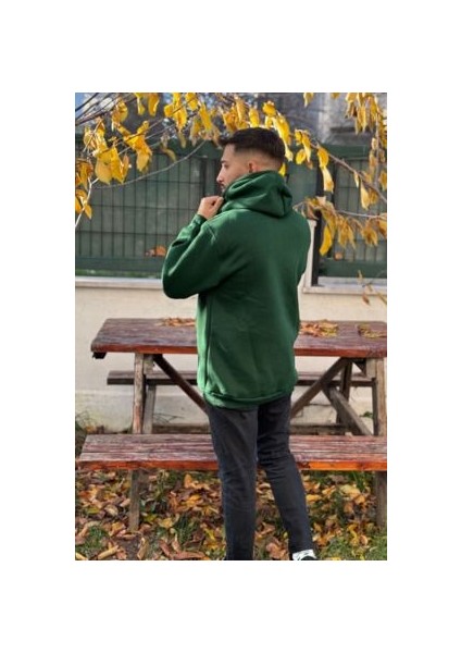 Unisex Kmtal Nakışlı Baskılı Içi Polarlı Oversize Kapüşonlu Kolej Hoodie Sweatshirt indirimleri