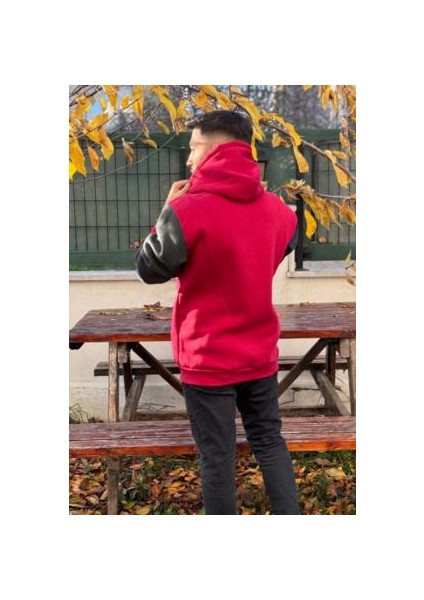 Unisex Hnmtal Nakışlı Baskılı Içi Polarlı Oversize Kapüşonlu Kolej Hoodie Sweatshirt indirimleri