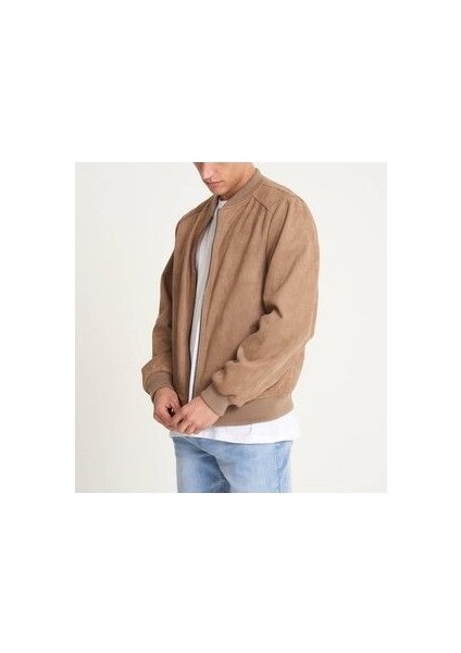 Erkek Bej Suni Süet Ceket modelleri