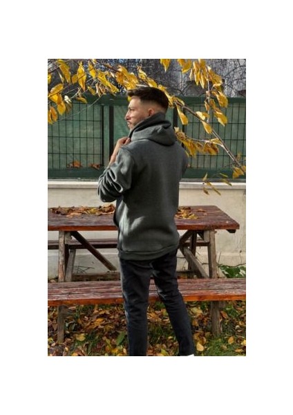 Unisex Tutev Nakışlı Baskılı Içi Polarlı Oversize Kapüşonlu Kolej Hoodie Sweatshirt fırsatları