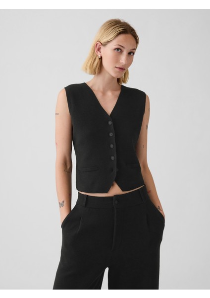 Kadın Siyah CashSoft Kazak Yeleği