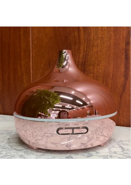 Aroma Difüzör Hava Nemlendirici Parlak Rosegold Kaplama Kumandalı Buhar Makinesi 550ML fiyatları