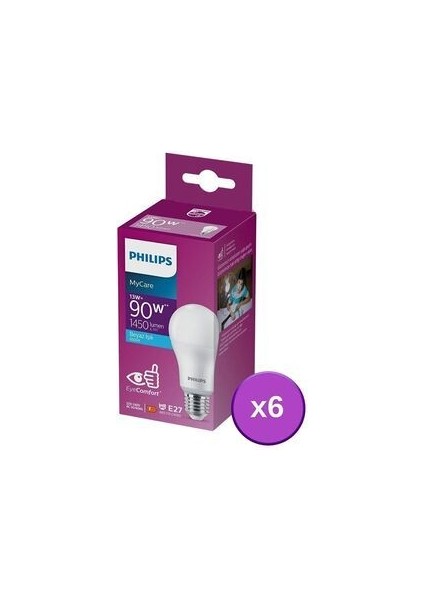 LED 13W Ampul 6500K Beyaz Işık 6'lı