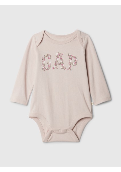 Bebek Pembe Gap Logo Bodysuit