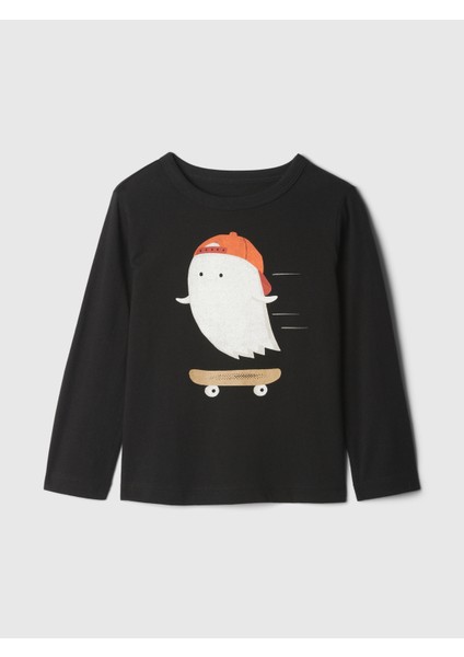 Erkek Bebek Siyah Mix And Match Grafikli T-Shirt
