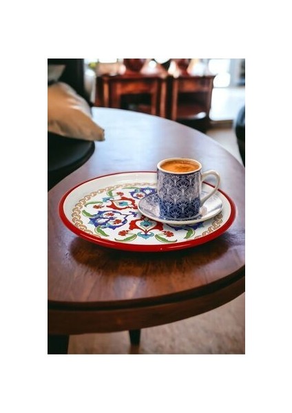 22 cm Sunum Tepsisi Tek Kişilik Servis Tepsisi Kahve Tepsisi Tabağı Sunum Tabağı Servis Tabağı Çeyiz