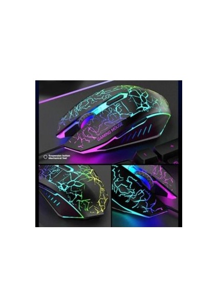 Lord Rainbow Oyuncu Klavye Mouse Seti USB Girişli Kablolu 2in1 Gaming Set Klavye CT-K09