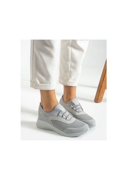 Buz Gri Anatomik Esnek Taban Slip-On Spor Ayakkabı Günlük Sneaker modelleri