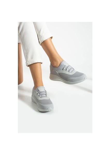 Buz Gri Anatomik Esnek Taban Slip-On Spor Ayakkabı Günlük Sneaker fırsatları