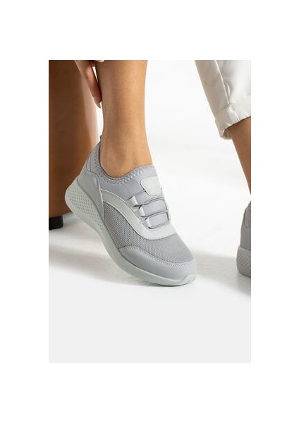 Buz Gri Anatomik Esnek Taban Slip-On Spor Ayakkabı Günlük Sneaker indirimleri