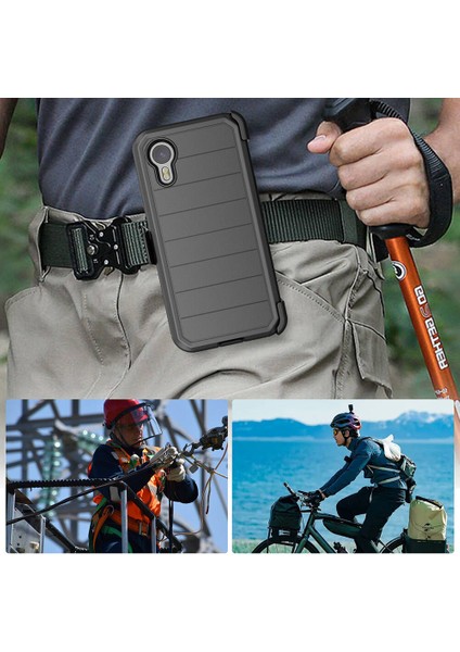 Galaxy Xcover7 Pro Kılıf Double Clip 360 Tam Koruma Outdoor Zırh Kapak fırsatları