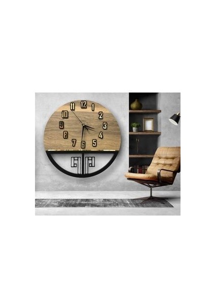 Dmr Ahşap Duvar Saati, Ahşap Duvar Saati, Duvar Saati, Sessiz Duvar Saati, Wooden Wall Clock