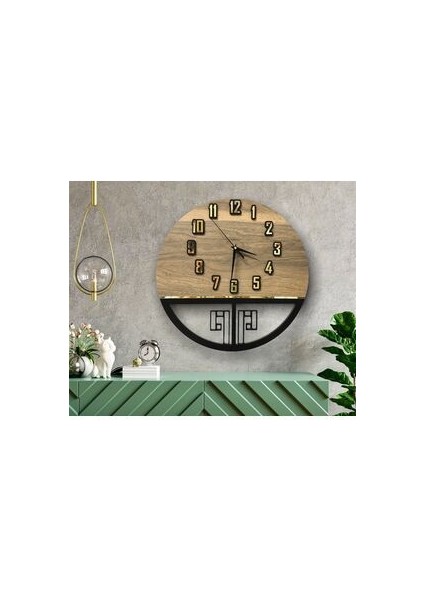 Dmr Ahşap Duvar Saati, Ahşap Duvar Saati, Duvar Saati, Sessiz Duvar Saati, Wooden Wall Clock