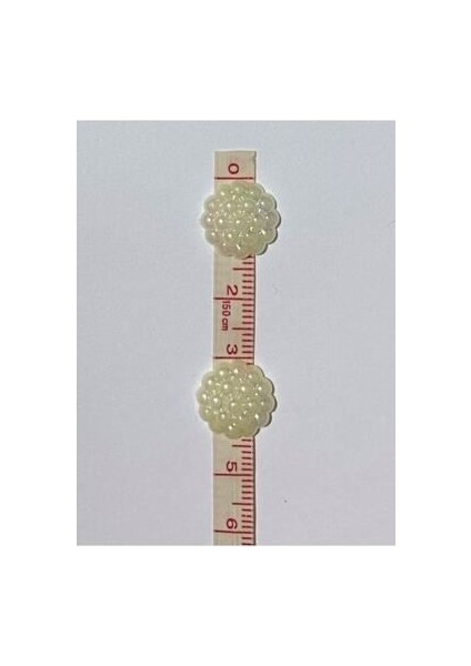 Tırtıklı Janjan Yapıştırma El Işleme Yarım Inci Açık Krem 14 mm 25 Gram Tahmini 80 Adet. fiyatları