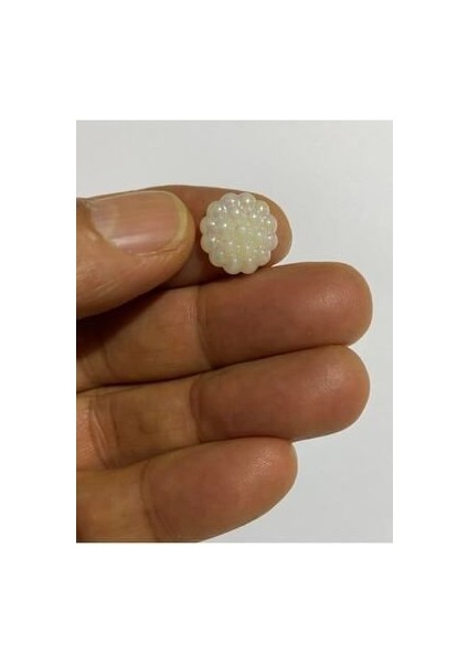 Tırtıklı Janjan Yapıştırma El Işleme Yarım Inci Açık Krem 14 mm 25 Gram Tahmini 80 Adet. modelleri