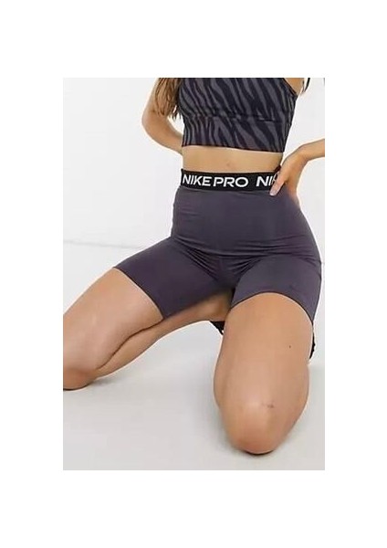 Pro 365 Shorts Tights Yüksek Belli Biker Tayt Şort Mor