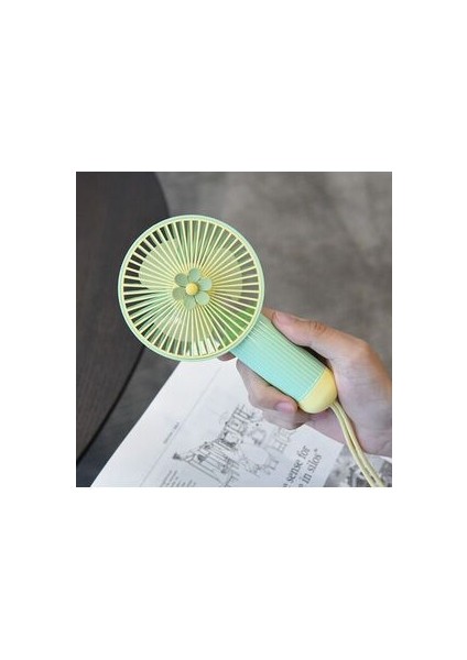 Mini Klima Şarjlı El Fanı Vantilatör Telefon Tutuculu Standlı Mini Serinletici Fan