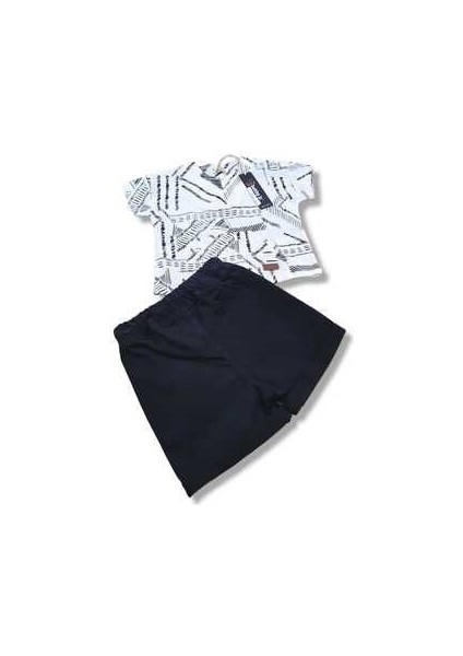 Yaka Düğmeli Organik Şile Bezi Gabardin Şort Takım