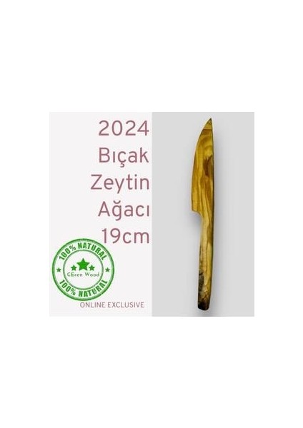 Ceren Wooden Zeytin Ağacı 9 Parça Kahvaltı Seti Handmade Ahşap Tahta Kaşık Çatal