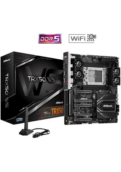 TRX50 Wıfı-6e Ws Ecc Ddr5 10-Gbe Lan Pcıe 5.0 STR50 Atx