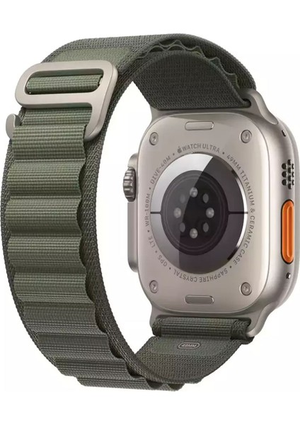 Apple Watch Ultra 49MM ile Uyumlu Uyumlu Kancalı Kumaş Kordon Kayış - FC269