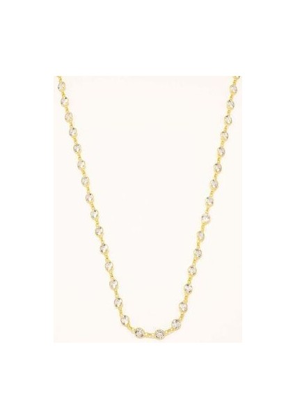 Yuvarlak Zirkon Taşlı Kolye Shine Koleksiyon