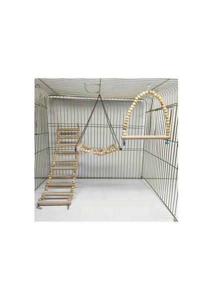 Sultan Papağanı ve Boyutlarındaki Kuşlar Için Aliceshop Kalitesi ile 3lü Oyuncak Seti