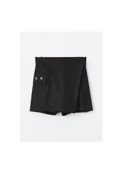 Beli Lastikli Kız Çocuk Şort Etek