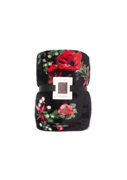 Beauty Black Rose & Mistletoe Tatil Battaniyesi