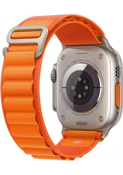 Apple Watch Ultra 49MM ile Uyumlu Uyumlu Kancalı Kumaş Kordon Kayış - FC269