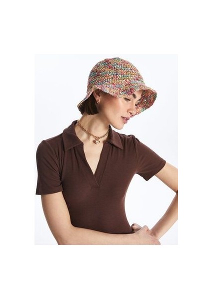 Lcw Renk Bloklu Kadın Fötr Şapka