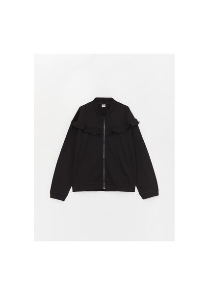 Bisiklet Yaka Uzun Kollu Kız Çocuk Hırka