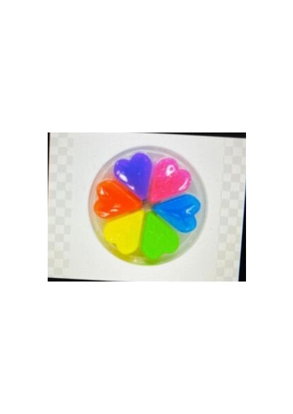 Slime Oyun Jeli Kalp Kutu Eğitici Oyun Seti 6'lı Set