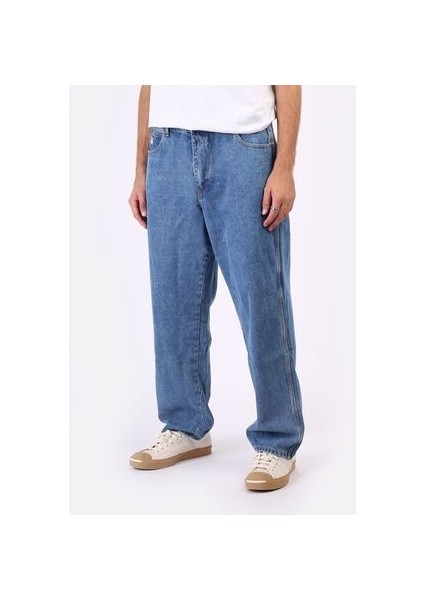 Erkek Asit Mavi Denim Jeans Kot Baggy Pantolon modelleri