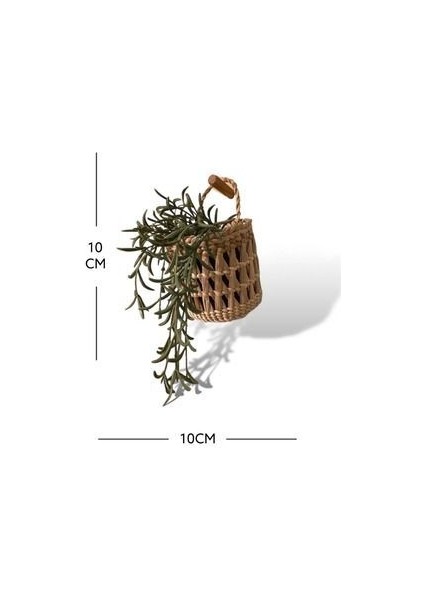 Çok Amaçlı Sepet / Askı Sepet Dekoratif Hasır Sepet / Duvar Sepet 10X10CM