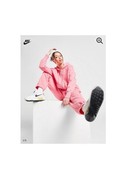 Sportswear Phoenix Fleece Oversized Full-Zip Hoodie Pembe Kadın Sweatshirt DQ5758-611 modelleri