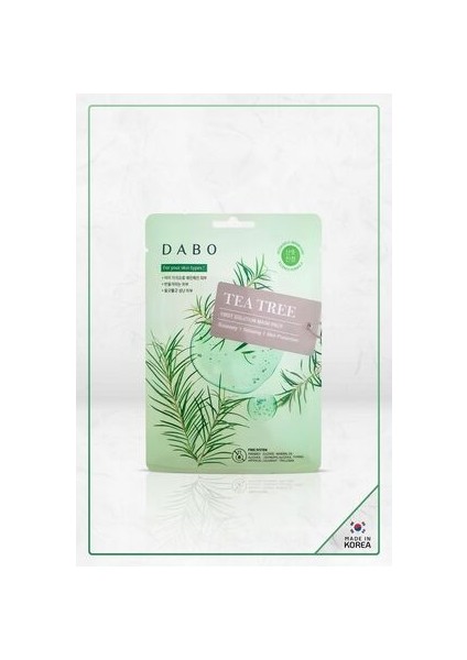 First Solution Mask Pack Tea Tree - Tek Kullanımlık Yüz Maskesi Made In Korea
