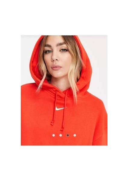 Sportswear Phoenix Fleece Pullover Hoodie Turuncu Kadın Sweatshirt DQ5860-633 fırsatları
