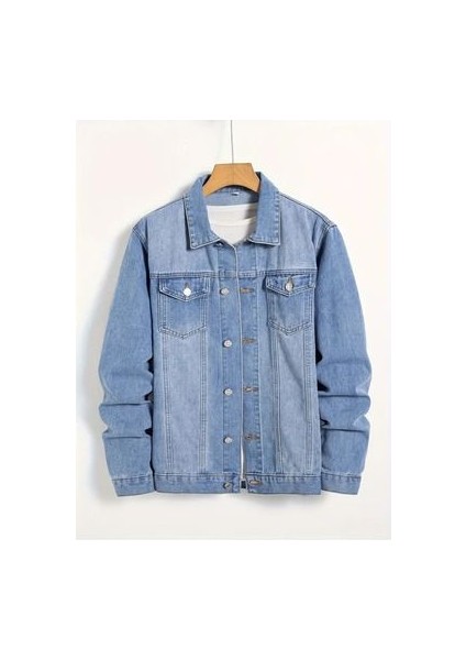 Erkek Açık Mavi Slim Fit Kot Ceket fiyatları