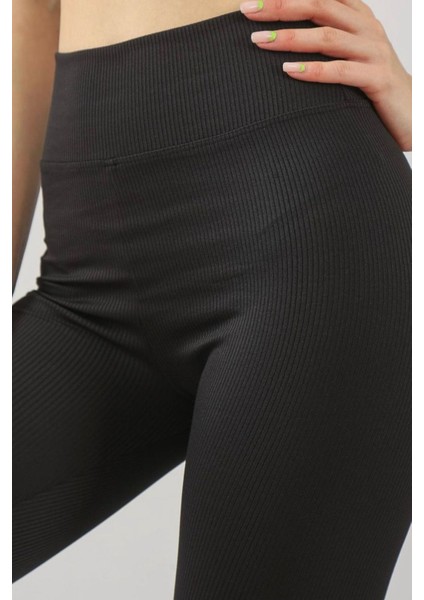 Kadın Yüksek Bel Şardonlu Incelten Toparlayıcı Fitilli Tayt 1055 fiyatları