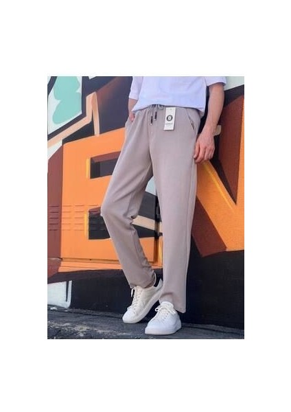 Yeni Sezon Beli Lastikli Rahat Kalıp Esnek Kumaş Baggy Pantolon fiyatları