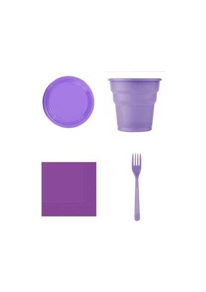 Doğum Günü Kullan At Tabak Bardak Çatal Peçete Seti Kullan At 25 Kişilik 95 Parça Ful Set