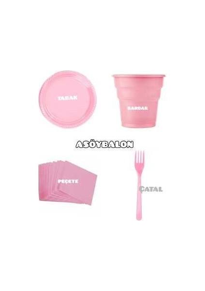 Doğum Günü Kullan At Tabak Bardak Çatal Peçete Seti Kullan At 25 Kişilik 95 Parça Ful Set fiyatları